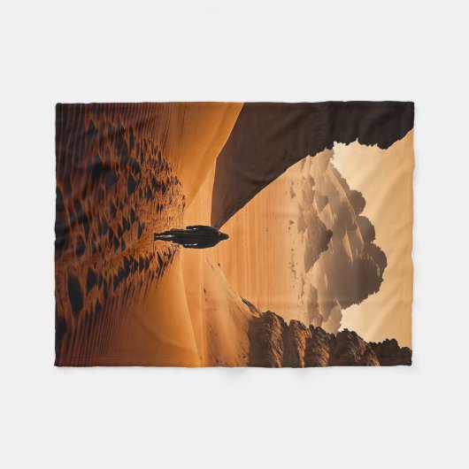 Walking Dune Fleece Blanket (Vorderseite (Horizontal))