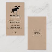 Walking Elche Silhouette | Abenteuer im Freien Visitenkarte (Vorne/Hinten)