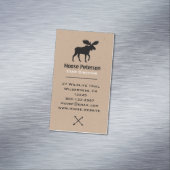 Walking Elche Silhouette | Wildtiere Magnetische Visitenkarte (Beispiel)