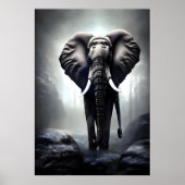 Walking Elephant | AI Art Poster (Vorne)