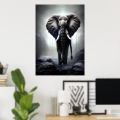 Walking Elephant | AI Art Poster (Heimbüro)