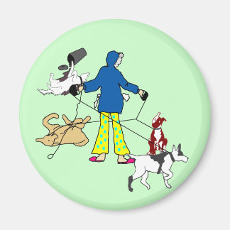 Walking Flyball Hunde Magnet