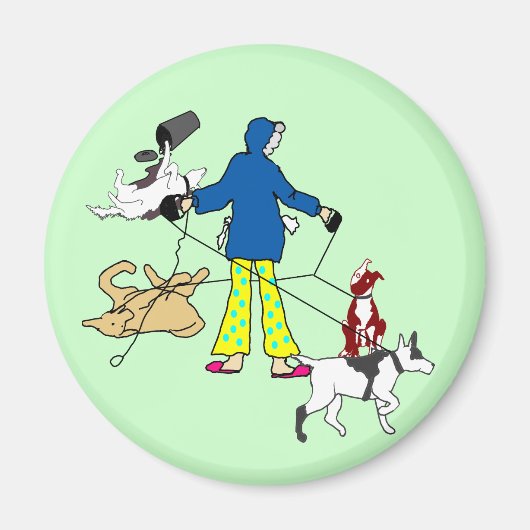 Walking Flyball Hunde Magnet (Vorne)