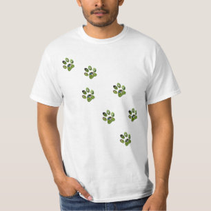 Walking Fox Terrier Paw Prints, T-Shirt