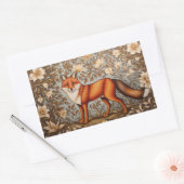 Walking Fox William Morris Inspiriert Rechteckiger Aufkleber (Umschlag)