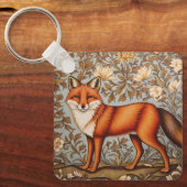 Walking Fox William Morris Inspiriert Schlüsselanhänger (Vorderseite)