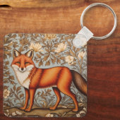 Walking Fox William Morris Inspiriert Schlüsselanhänger (Rückseite)