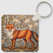 Walking Fox William Morris Inspiriert Schlüsselanhänger (Rückseite)