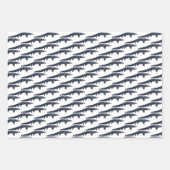 Walking Gator Wrapping Paper Sheets Geschenkpapier Set (Vorderseite)