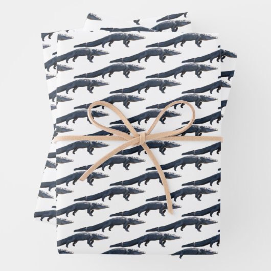 Walking Gator Wrapping Paper Sheets Geschenkpapier Set (Beispiel)