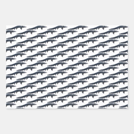 Walking Gator Wrapping Paper Sheets Geschenkpapier Set (Vorderseite 3)