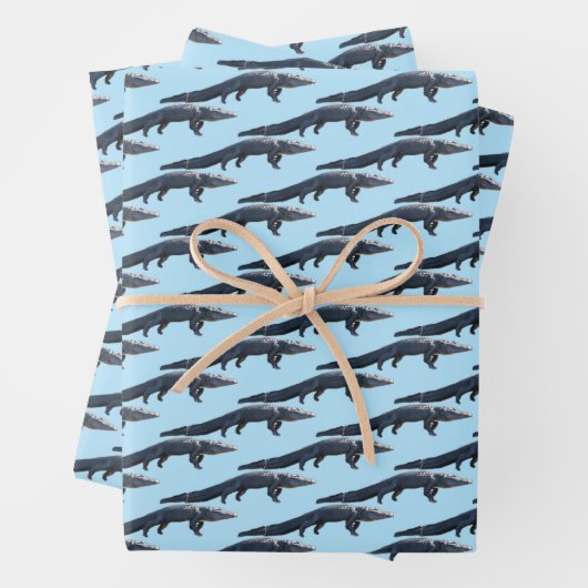 Walking Gator Wrapping Paper Sheets Geschenkpapier Set (Beispiel)