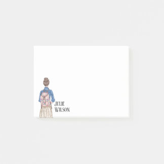 Walking Girl Post-it Klebezettel