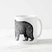 Walking Grizzly Bear Coffee Tasse (VorderseiteRechts)