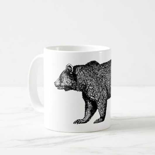 Walking Grizzly Bear Coffee Tasse (Vorderseite Links)
