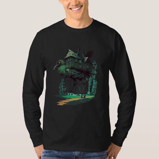 Walking House on Chicken Legs Slavic folklore Baba T-Shirt (Vorderseite)