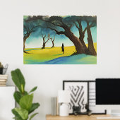 Walking im Wald Poster (Heimbüro)