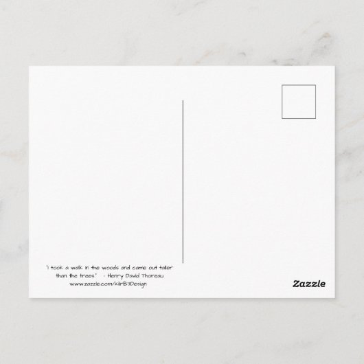 Walking im Wald - Postkarte (Rückseite)