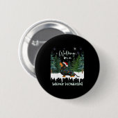 Walking In A Wiener Wonderland Dachshund  Button (Vorne & Hinten)