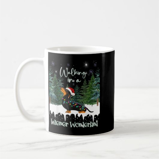 Walking In A Wiener Wonderland Dachshund Kaffeetasse (Links)