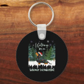 Walking In A Wiener Wonderland Dachshund  Schlüsselanhänger (Vorderseite)