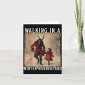 Walking In A Winter Wonderland Krampus Creepy Horr Karte (Vorderseite)