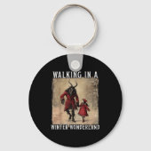 Walking In A Winter Wonderland Krampus Creepy Horr Schlüsselanhänger (Vorderseite)