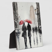 Walking in der Regenwasserfarbe Print Fotoplatte (Seite)