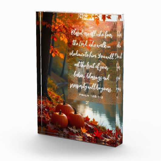 Walking in Grace: Autumn Family Scripture Fotoblock (Rechts)