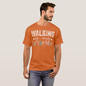 Walking Is My Superpower Walking Quote funny T-Shirt (Vorne ganz)