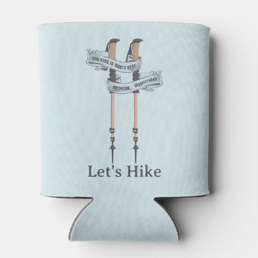 walking is the best medic Hippocrates hiking pulse Dosenkühler (Rückseite)