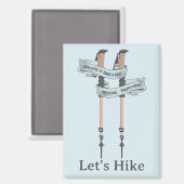 walking is the best medic Hippocrates hiking pulse Magnet (Vorderseite/Rückseite)