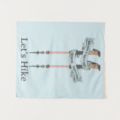 walking is the best medic Hippocrates hiking pulse Wandteppich (Vorderseite (Horizontal))