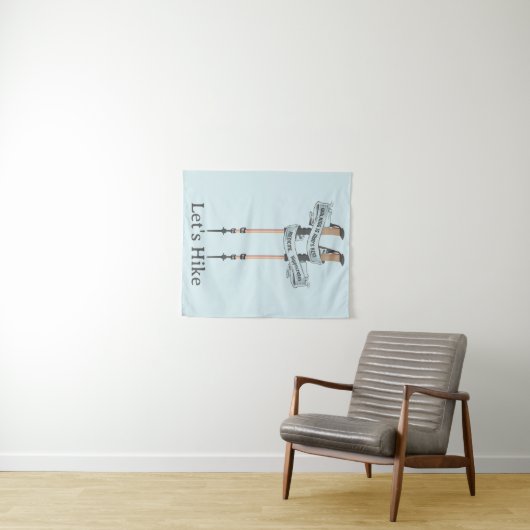 walking is the best medic Hippocrates hiking pulse Wandteppich (Beispiel (Horizontal))