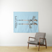 walking is the best medic Hippocrates hiking pulse Wandteppich (Beispiel (Horizontal))