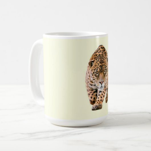 Walking Jaguar Eyes Kaffeetasse (Vorderseite Links)
