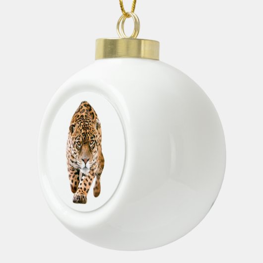 Walking Jaguar Eyes Keramik Kugel-Ornament (Rechts)