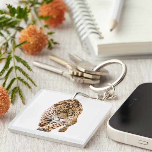 Walking Jaguar Eyes Schlüsselanhänger (Vorderseite rechts)