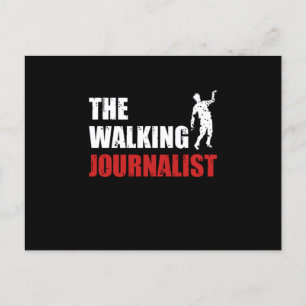 Walking Journalist Journalism Writers Journalists  Postkarte