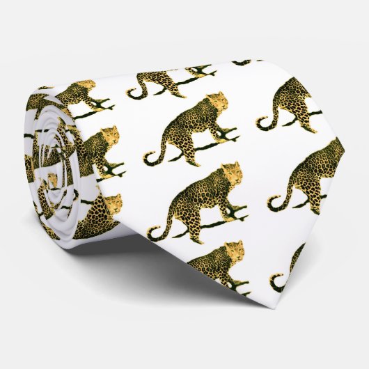 Walking Leopard Krawatte (Gerollt)