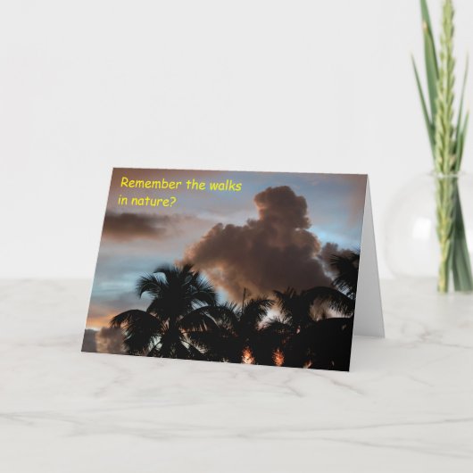 Walking Natur Miss you Grußkarte Karte (Vorderseite)