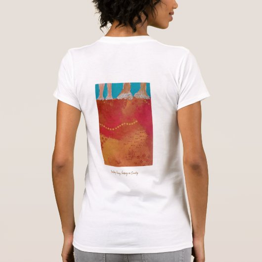 Walking on Country Aboriginal print shirt (Rückseite)