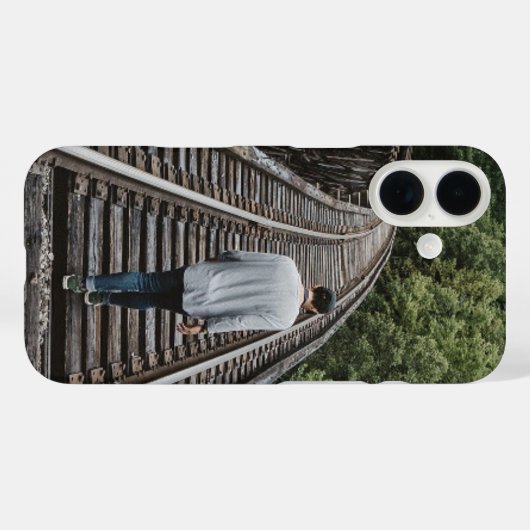 "Walking on Train Tracks Artistic Phone Case (Rückseite (Horizontal))