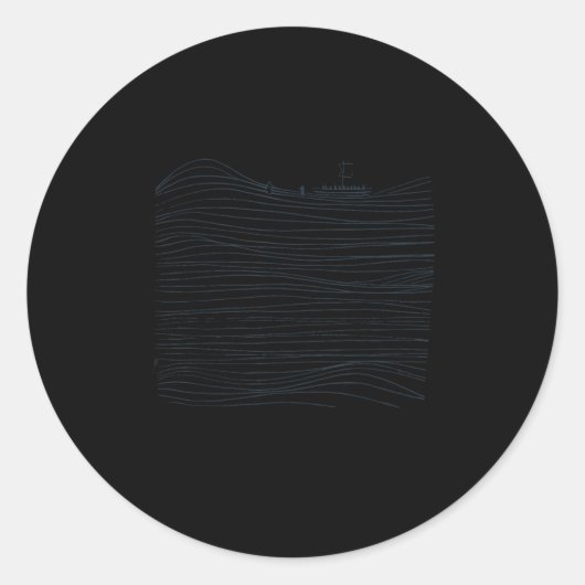 Walking On Water Boho Christian Retro Christian Fa Runder Aufkleber (Vorderseite)