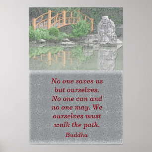 Walking our Path - Buddha quote - art print Poster