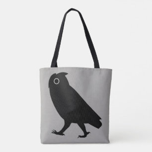 Walking Owl Funny Cool Wildlife Black and Grey Tasche