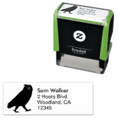 Walking Owl Silhouette Rücksendeadresse Permastempel (Beispiel)