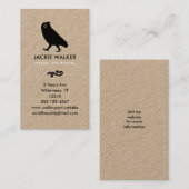 Walking Owl Silhouette | Simple Wildlife Visitenkarte (Vorne/Hinten)