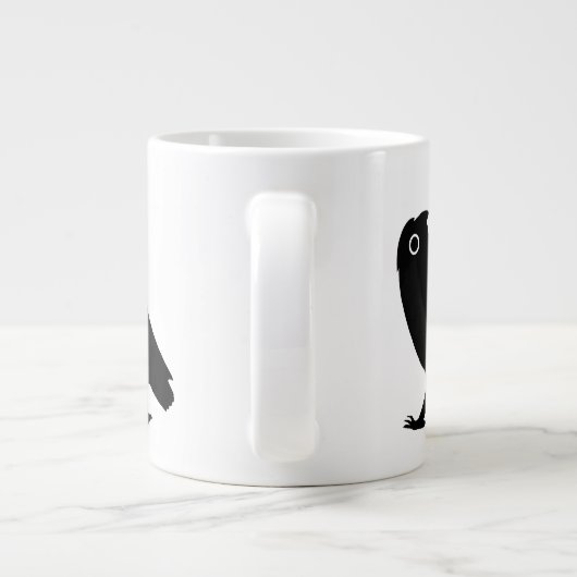 Walking Owl-Silhouetten Jumbo-Tasse (Rückseite)