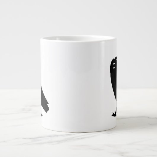 Walking Owl-Silhouetten Jumbo-Tasse (Vorderseite)